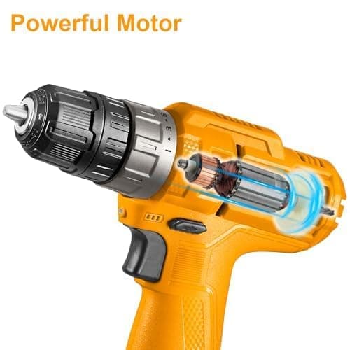 INGCO 12V Cordless Drill, Cordless Drilling Machine With 1.5 Battery And Drill Bit, 20Nm,0.8-10Mm,15+1 Torque - Multicolor 3