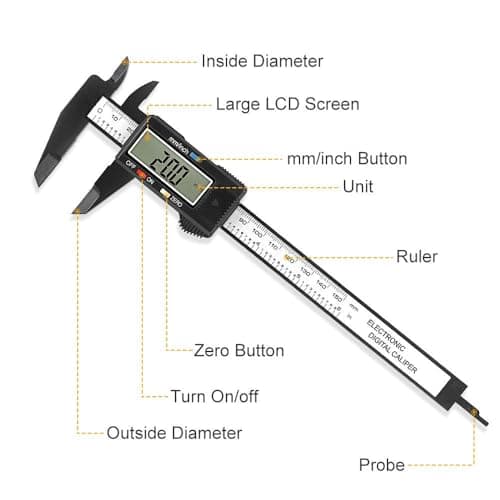 Inditrust Digital Caliper, 0-6 inches Caliper with Large LCD Screen, Auto - Off Feature, Inch and Millimeter Conversion Measuring Tool, Perfect for Household with Plastic case 2