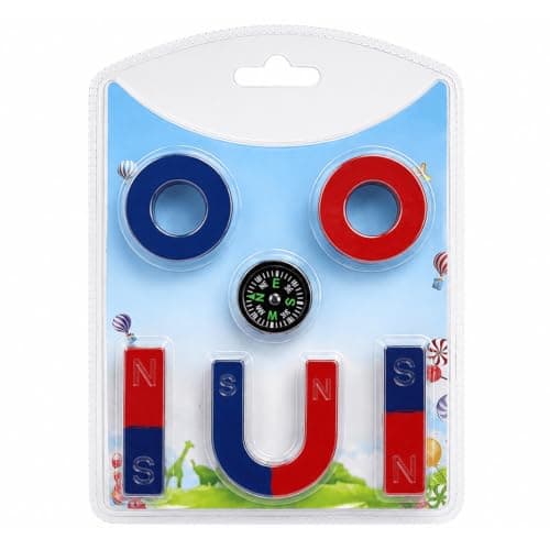 Magnet Toy Set with Compass | STEM Educational Science Kit for Boys & Girls