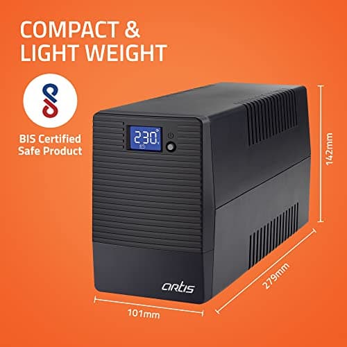 Artis 600VA LCD Touchscreen UPS for Personal Computers, Desktop PCs, Laptops, Routers, Networking Devices and Gaming Consoles 4