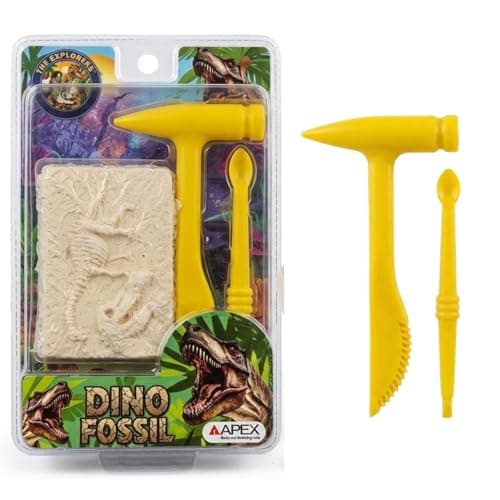 APEX Dino Fossil Excavation Kit for Kids | Dinosaur Fossil Digging Toy with Excavation Tools | Educational STEM Learning Paleontology Set for Boys & Girls | DIY Dino Dig Adventure Game