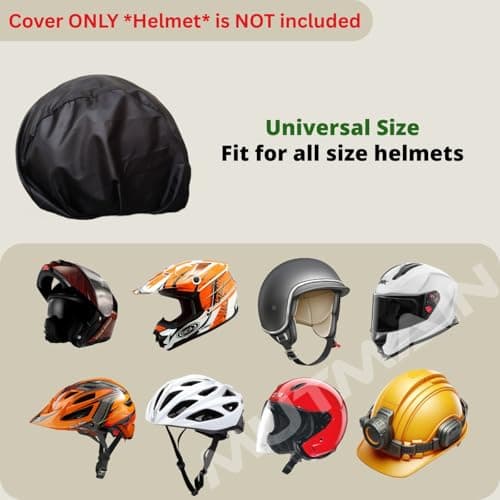 MUTMAIN Helmet Cover / Bag Keeps Your Helmet Safe from Dust, Rain and Scratches, Fits for All Helmets Motorcycl Helmet Cover (HC-Black) 2