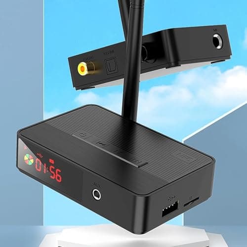 MICROWARE Bluetooth 5.3 Receiver for Home Stereo Systems, Bluetooth to RCA Adapter for Speakers & Streaming Devices, RF Remote Control, NFC/Optical/Coaxial/RCA/AUX/TF Card/Udisk 3