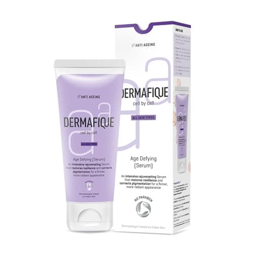 Dermafique Age Defying Face Serum 50g | PhytoCellTec with rare stem cells | Anti-Ageing Serum, Corrects Skin Tone, Reduces Wrinkles, Pigmentation & Dark Spots in 4 weeks | Dermat Tested on Indian Skin