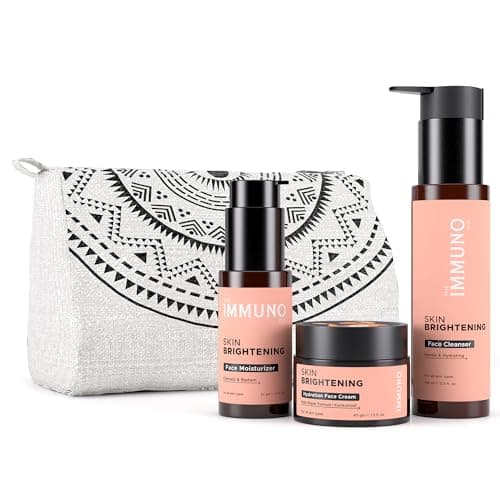Skin Brightening Kit for Glowing Skin | Face Wash, Brightening Moisturizer & Kumkumadi Night Cream | Complete Ayurvedic Skincare Ritual | For Men & Women
