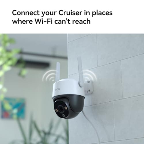 Imou Outdoor SIM Based CCTV Security Camera|4G Connection|Smart Color Night Vision|Two-way Talk|Pan&Tilt|Human Detection|Smart Tracking|IP66 Waterproof|Supports SD Card up to 256GB|Cloud Storage|Alexa 2