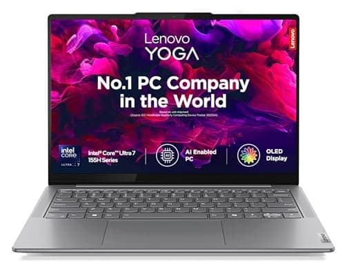 Lenovo Yoga Slim 7 Intel Core Ultra 7 155H 14"(35.5cm) WUXGA-OLED 400Nits Laptop (32GB RAM/1TB SSD/AI PC/2Wx4 Speakers/Windows 11/Office Home 2024/1Yr ADP Free/Grey/1.39Kg), 83CV00D3IN
