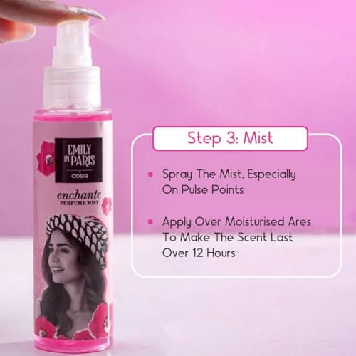 Cos-IQ Emily in Paris Luxury Bath & Body Care Set | Rakhi Special Gift | Body Mist, Shower Gel & Moisturizer | Floral Woody Musk | Perfect Gift for Sister, Girlfriend & Wife | Pack of 3 5