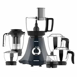 Butterfly Nexo 750W Mixer Grinder Food Processor with 6 Jars | Kneading, Chopping, Slicing, Grinding, Mincing, Grating, Juicing & Spice grinding | Evion-GT Motor with FPSS Technology | Ink Blue