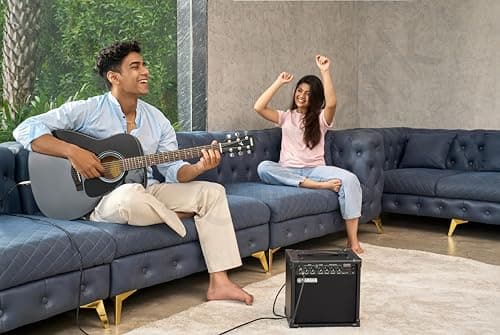 Yamaha FX280 Electro-Acoustic Guitar – Black Finish, 6-String, Cutaway Design, Spruce Top, Rosewood Fretboard, Ideal for Beginners & Stage Performers 4