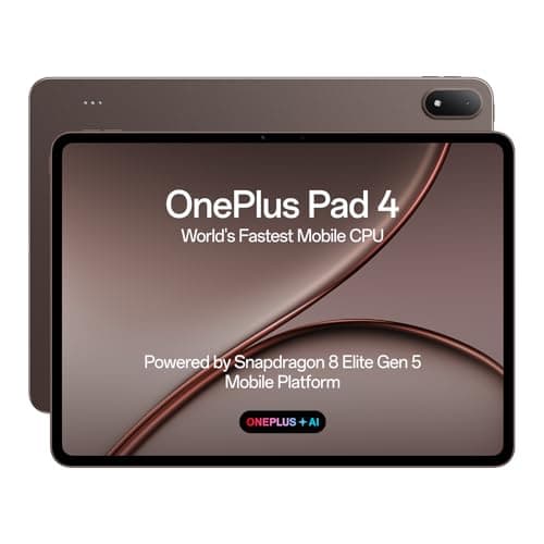 OnePlus Pad 4, Snapdragon® 8 Elite Gen 5 Platform, 33.53cm 13.2" 3.4K Screen, 144Hz Adaptive, 8 Speakers, AI Powered, PC-Level Productivity, 13,380 mAh Battery, 12GB + 512GB, WiFi,Dune Glow