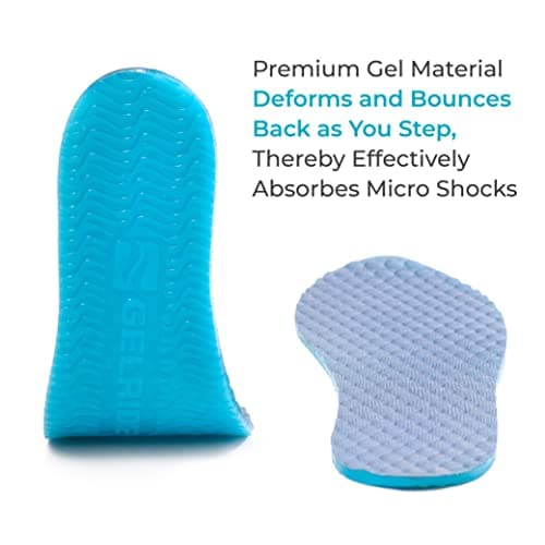 GELRIDE Classic Gel Insoles Pair for Walking, Running, Sports, Formal and Safety Shoes - All Day Comfort - Made In India (Pack of 1 Pair, Regular (9-12 UK)) 3