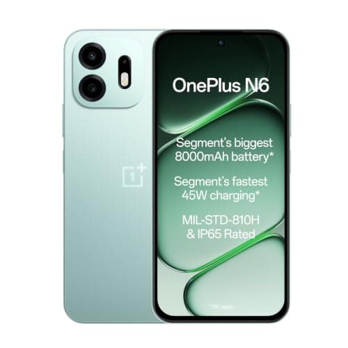 OnePlus N6 | 6GB+128GB | Fresh Mint | Segment's Biggest 8000mAh Battery | Segment's Fastest 45W Charging | 60-Month Smoothness | Smooth 120Hz Display | 50MP Camera | Military-Grade Durability
