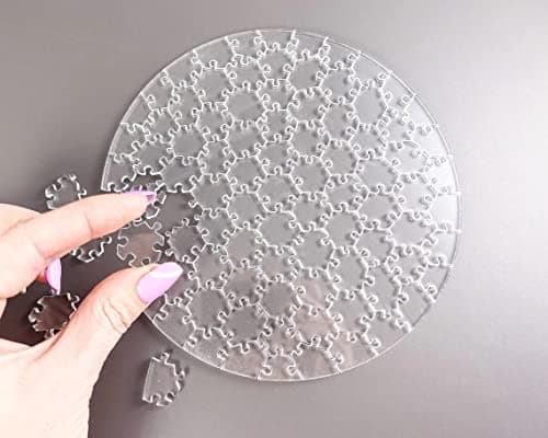 Non Toxic Brain Teaser by ITSYYBOO - Clear Acrylic Impossible Jigsaw Puzzle 91 Pieces Made in India for Adults