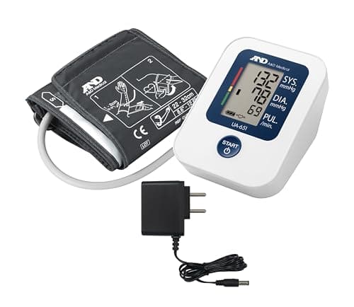 A&D UA-651 Automatic Digital Blood Pressure Monitor with Adaptor | Arm Type BP Machine with Cuff | Irregular Heartbeat Detection | 30 Reading Memory | ESH Validated |Easy for Home Use | Japanese Techn