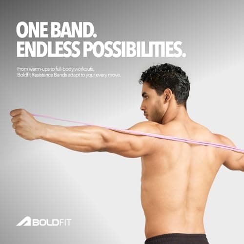 Boldfit Resistance Band Set Latex Free Resistance Bands for Workout for Men & Women Heavy Resistance Band for Pull Up Stretching Exercise Equipment Exercise Band for Home Isoprene Loop Bands 3-7 Kg 5