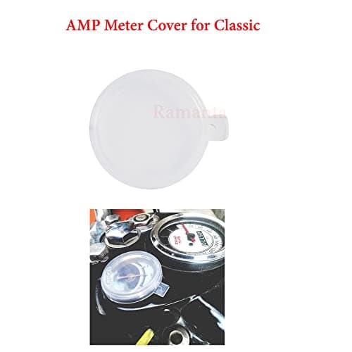 Ramanta Plastic Monsoon Kit for Classic Dashboard Screen Protector Speedometer Cover/Cap and Petrol Tank Cover Compatible with Classic 350/500 CC, BS-4 (Set of 3, Black and White) 4