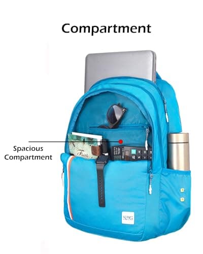 Wildcraft Laptop Backpack Wiki 45L College | School | Travel Bag Durable | Water-Resistant | Lightweight & Stylish Bag (Shades 4.0 Blue) 4