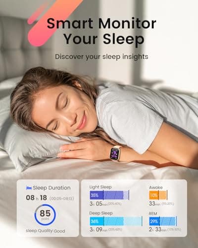 Fitness Smart Watches for Women Men: 1.85" Smart Watch with 30 Days+ Battery Life Make/Recive Call Heart Rate SpO2 Sleep Monitor 120+ Sport IP68 Waterproof Fitness Tracker Watch Reloj Inteligente 5