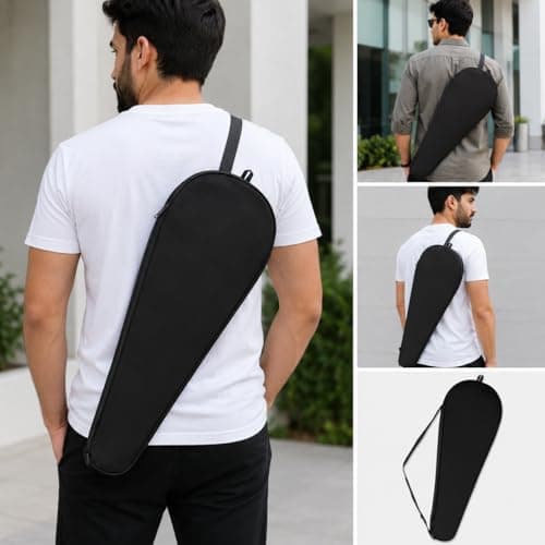 AAKHIRIX Badminton Racket Cover with Standard Strap,Steel Zip Lock and Matty Cover Material for All Size Rackets 3