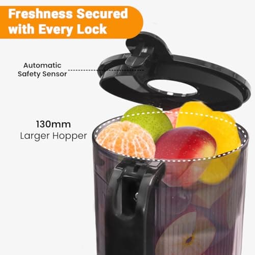 INALSA Cold Press Slow Juicer for home|250W Powerful Motor|High Nutrient Retention|Intelligent Auto Reverse|7-Stage Auger Technology|Ideal for Fruit, veggies Juices,Nut&Coconut Milk,Nutri N Vit Pro 5