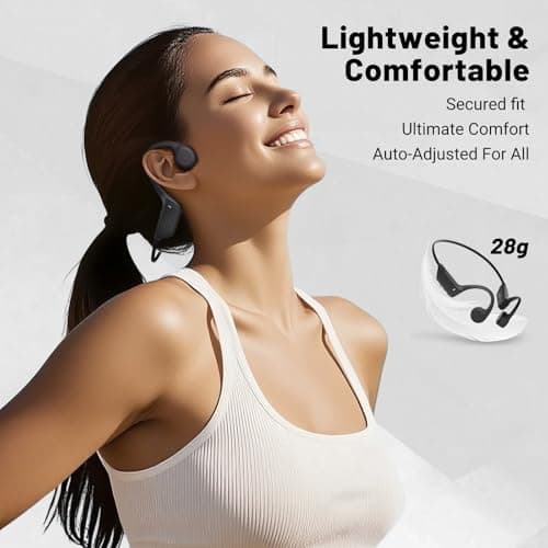New Waterproof Open-Ear Bone Conduction Headphones - Bluetooth 6.0, 10-Hour Battery Life, Ultra-Light Wireless Headset with Stable Connection, Ideal for Running, Cycling, Workout, Hiking 3