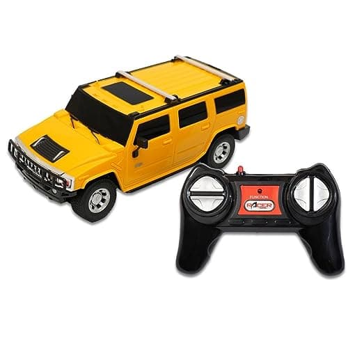 ROAD BURNER Rechargable Remote Control Car for Kids - Hummer H2 - Full Function R/C - Proudly Made in India - 1:24 Scale - Pack of 1 in Yellow