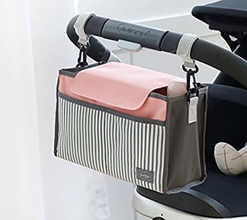 Tickle Tums Pram Stroller Organiser,pram Diaper Bag,Small Diaper Bag for Baby -Universal Fit Adjustable Interior Compartments Stylish Stroller Accessories and Diaper Bag (Pastel Peach) 4