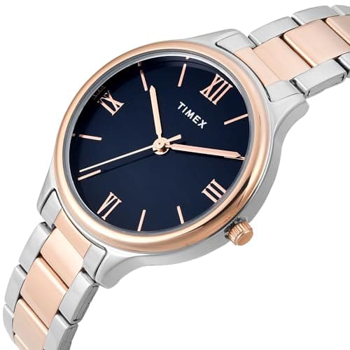 TIMEX Analog Watch for Women with Blue Round Dial & Multicolor Stainless Steel Bracelet Band Water Resistant Women's Wrist Watches - TWTL12111 2