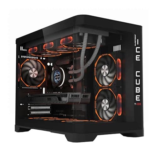 ALKETRON Icecube T100 - Gaming Desktop pc - i5 Core 14th Gen with UHD730 Integrated Graphics(Ready to use DDR5 CPU Tower Box Piece - Upgrade Plus Edition)