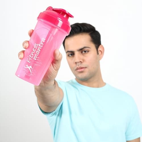 Fitness Mantra® 700ml Classic Shaker Bottle for Men & Women [Capacity 700 ml (Pink, 700ml)