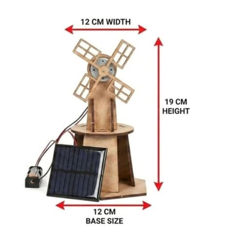 ERH India DIY Windmill Solar Panel Working Model for School Students and Kids Science Exhibition STEM Educational Physics Learning Experiment Kit Renewable Energy Activity 3