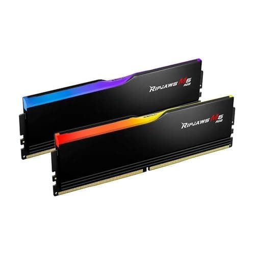 G.Skill Ripjaws M5 RGB (Intel XMP) 32GB (2 x 16GB) DDR5 5200MHz CL40-40-40-83 1.10V Desktop Memory RAM - F5-5200J4040A16GX2-RM5RK (Black)