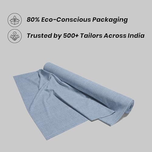 BIGREAMS Unstitched Cotton Stretchable Linen Safari Suit Fabric – 3 Meter Suit Piece | Breathable, Durable & Comfortable | 58" Wide 5