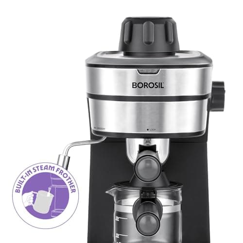Borosil Brew Mate Drip Coffee Machine with Borosilicate Glass Carafe | Coffeemaker | 6 Cups Capacity | Anti-Drip Function, Auto Shutoff, Keep Warm Plate | 2 Years Warranty | Black 2