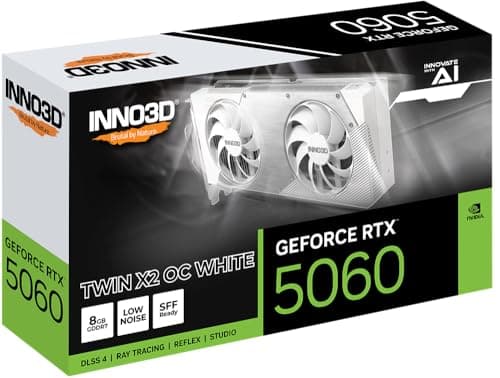 INNO3D NVIDIA GEFORCE RTX 5060 Twin X2 OC 8GB GDDR7 128 Bit PCI Express Gen 5 Graphics Card White - N50602-08D7X-195070W 3