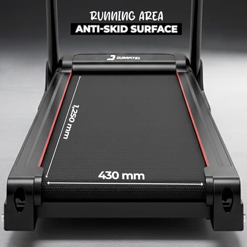 Durafit91™ Solid 5.5HP Peak AC Motorized Treadmill | Max User Weight 130 Kg | 12 Level Auto Incline | Max Speed 16 Km/Hr | Gel Absorption Technology |DIY 5