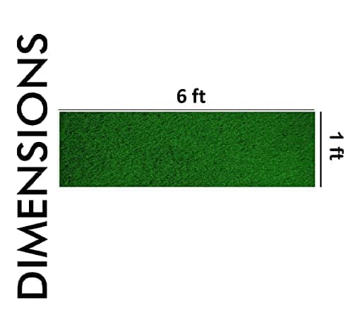 Yellow Weaves High Density Artificial Rectangular Grass Carpet Mat For Balcony, Lawn, Door - (6 X 1 Feet), Green 2