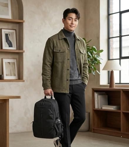 Water Resistant Laptop Backpack for Men & Women, Black, 30L, with Bottle Pocket & Multiple Compartments, Casual Travel Bag 2