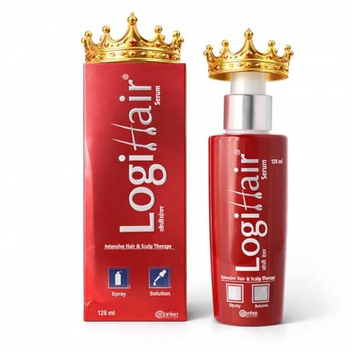 New_LogiHair Hair Serum | Intensive Hair & Scalp Care Serum | Reduces Hair Fall & Promotes Growth | Lightweight, Non-Sticky Formula | Suitable For All Hair Types -(126ml)