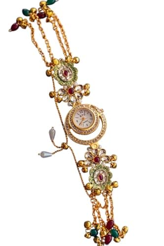 Kashmiri Watch Designer Analog Wrist Watch for Ladies, Traditional Ethnic Style, Adjustable Strap,Stylish Festive Watch,Fasionable.