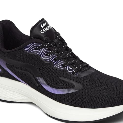 Campus Women's Siren Running Shoes BLK/Purple - 5UK/India 4