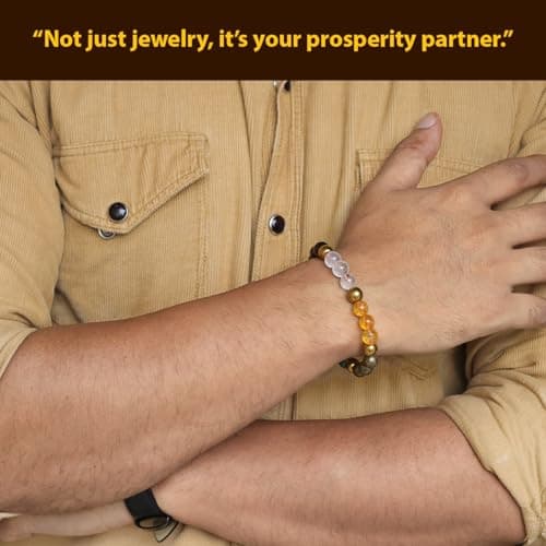Reiki Crystal Products Certified Dhan Yog Bracelet Attracts Wealth and Financial Prosperity | Certificate of Authenticity | Wealth, Money Magnet, Dhanyog Bracelet for Men & Women 3