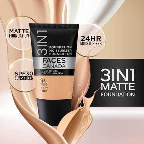 FACES CANADA Always On Glow Combo - All Day Hydra Matte Foundation - Absolute Ivory 012 (18 ml) + Strobe Cream - Rose Gold (18 ml) + Ultime Pro Makeup Fixer (50 ml) | Illuminating & Glowing Makeup Bas 5