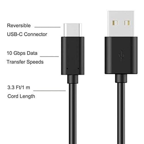 Type c Cable for ChromeBook Pixel USB Cable Original Like USB | Charging & Sync Data Cable | Rapid Quick Dash Fast Charging Cable| Type C to USB-A Cable (3.1 Amp, USB-Black) 2