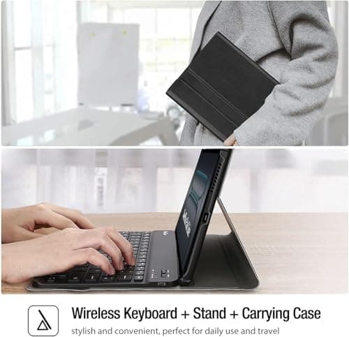 RTSY Keyboard Case for Samsung Galaxy Tab S11 (11 Inch) Model SM-X730 & SM-X736B with S Pen Holder, Slim Stand Cover Detachable Wireless Bluetooth Keyboard, Black 4