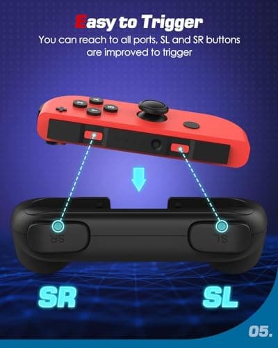 OIVO INDIA X DOBE Nintendo Switch More Comfortable Joy-Con Controller Grips For Nintendo Switch TWIN PACK of BLACK 3