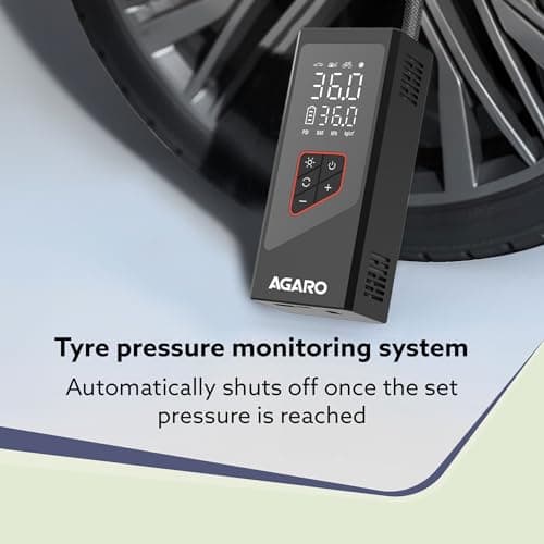 AGARO Regency Cordless Tyre Inflator, Rechargeable, 6000 mAh (3 * 2000) Batteries, Up to 150 PSI Air Pump for Car, Bike, Foot Balls, Inflatables, Portable Air Compressor, Power Bank, Multipurpose Use 4