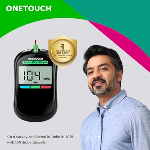 OneTouch Select Plus Test Strips | Pack of 50 Strips | Blood Sugar Test Machine Testing Strips | Global Iconic Brand | For use with OneTouch Select Plus Simple Glucometer 2