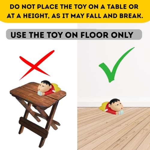FUNFOB Shinchan Moving Toy | Shinchan Action Figure Toys for Boys & Girls Length-10cm PVC Multicolour | Shin-chan Clock Red Moving 5